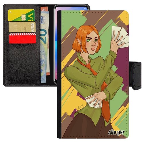 фото Защитный чехол- книжка на мобильный // iphone 7 // "фокусник" галстук девушка, utaupia, цветной