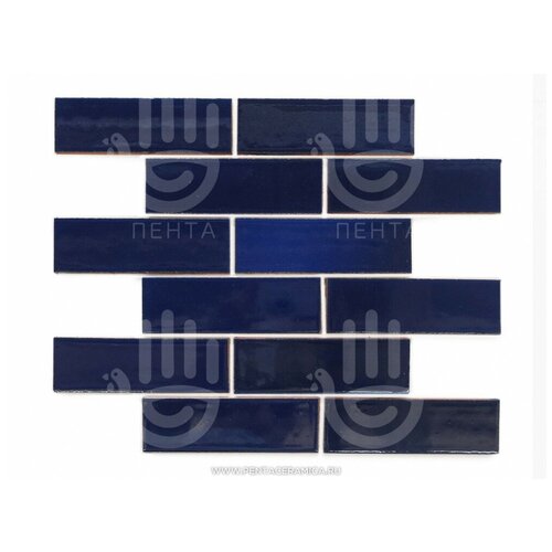 Плитка прямоугольник 5х15 см - Синий кобальт, м2