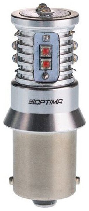 Светодиодная лампа Optima Premium P21W MINI CREE-XBD CAN (Ps CAN работает не на всех а/м, уточняйте) 50W 12-24V (красная) 1 шт.