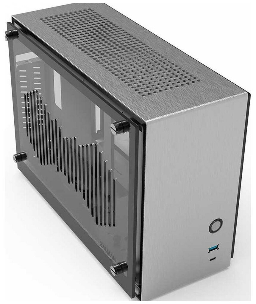 Корпус mini-ITX Zalman M2 Mini Silver Без БП серебристый