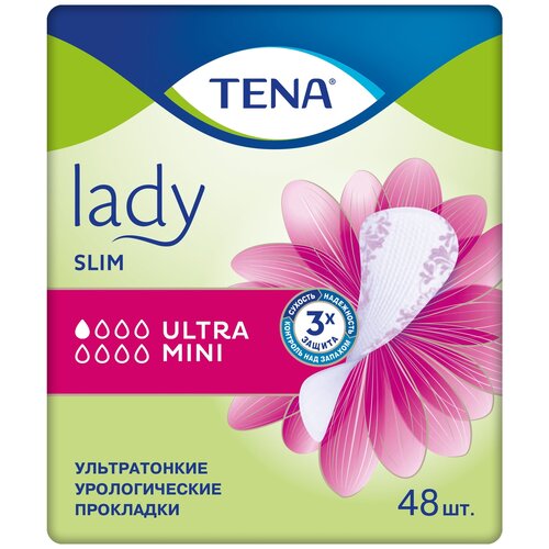 Тена Леди Слим / Tena Lady Slim - Ежедневные прокладки Ultra Mini 48 шт