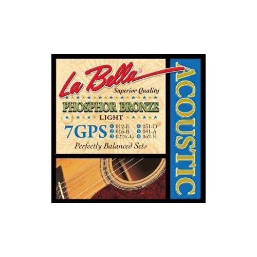 фото Струны для акустической гитары la bella 7gps
