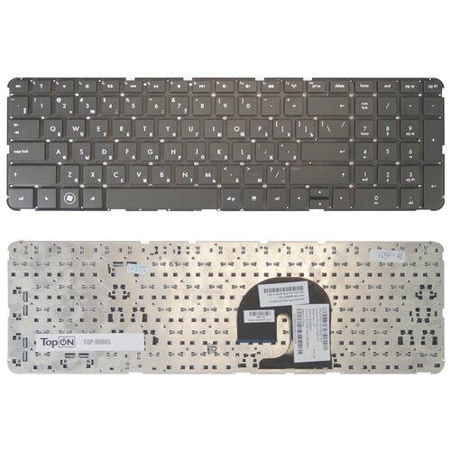 Клавиатура для ноутбука HP Pavilion DV7-4000 DV7-5000 Series Плоский Enter Чёрная c черной рамкой PN NSK-HS0UQ 01 1300₽