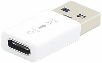 Адаптер переходник USB Type C (вход) - USB 3.0 (выход), белый, KS- is