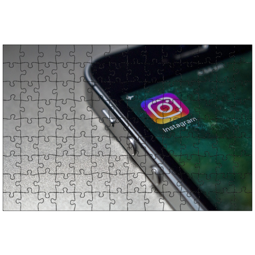 фото Магнитный пазл 27x18см."instagram, мобильный, смартфон" на холодильник lotsprints