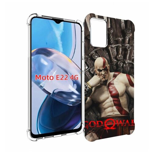 Чехол MyPads God of War Кратос для Motorola Moto E22 4G / E22i 4G задняя-панель-накладка-бампер чехол mypads god of war кратос для motorola moto e22 4g e22i 4g задняя панель накладка бампер