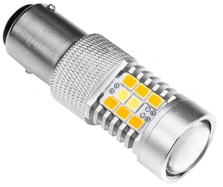 Светодиодная лампа ДХО + поворотник MaxVision SMD 2835Y+3030W 1157 - P21/5W - BAY15D 1 шт