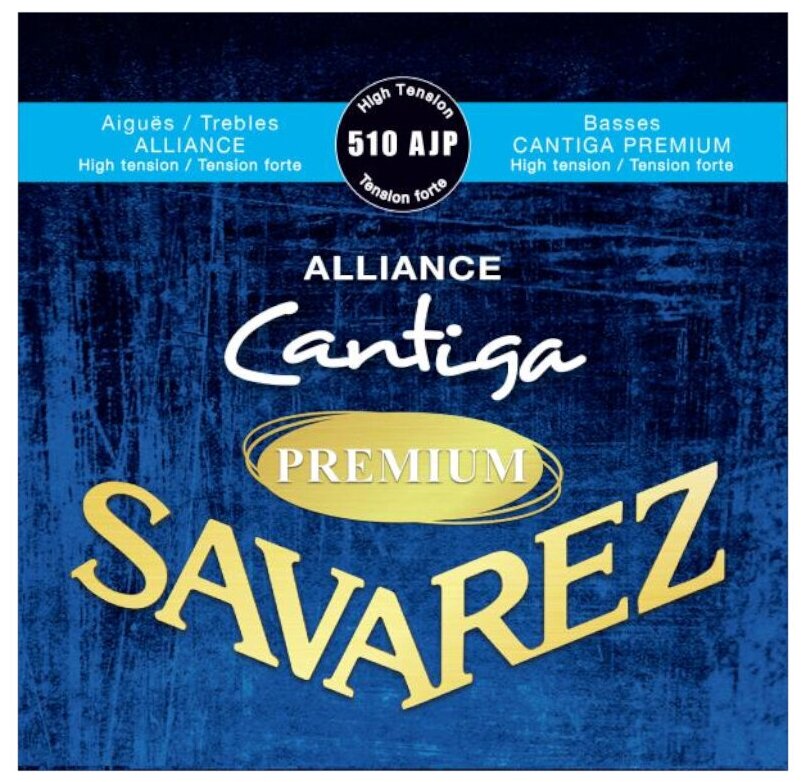 510AJP Alliance Cantiga Premium Комплект струн для классической гитары сильное натяжение Savarez