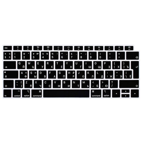 Накладка на клавиатуру Viva для Macbook Air 13 2018 - 2019, Rus/Eu, силиконовая, черная