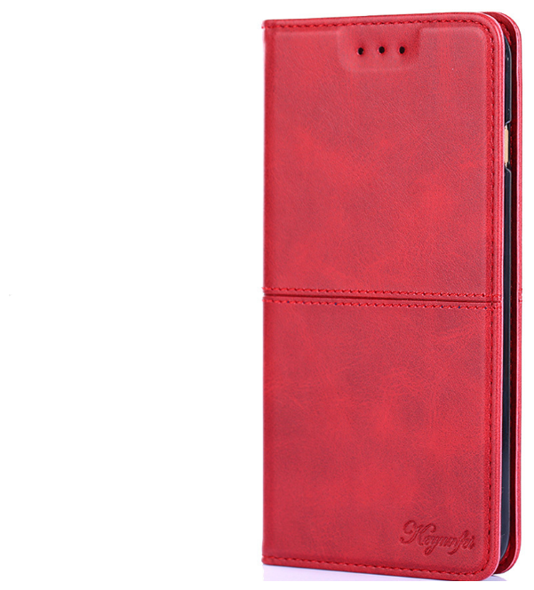 Чехол-книжка MyPads для Samsung Galaxy S10 Lite / Samsung Galaxy A91 из качественной импортной кожи прошитый элегантной прострочкой Ретро красный...