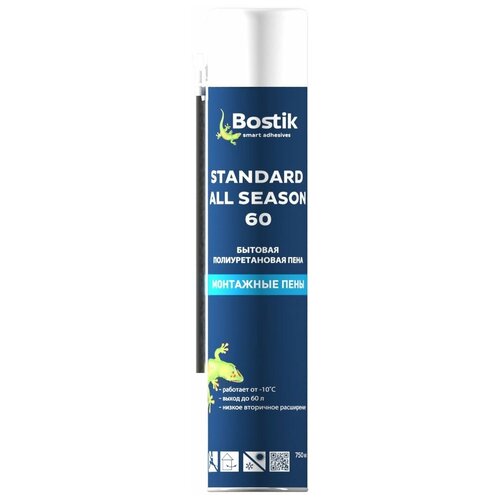 BOSTIK пена бытовая Standard All Seasons 60 всесезонная 750 мл 2 шт 1328₽
