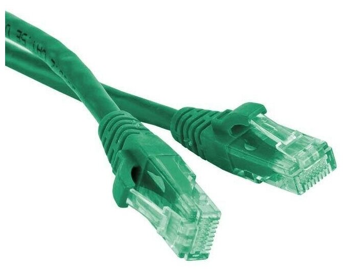 Патч-корд RJ45 - RJ45, 4 пары, UTP, категория 5е, 2 м, зеленый, TWT TWT-45-45-2.0-GN