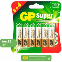 Батарейка GP Super Alkaline AA, в упаковке: 12 шт.