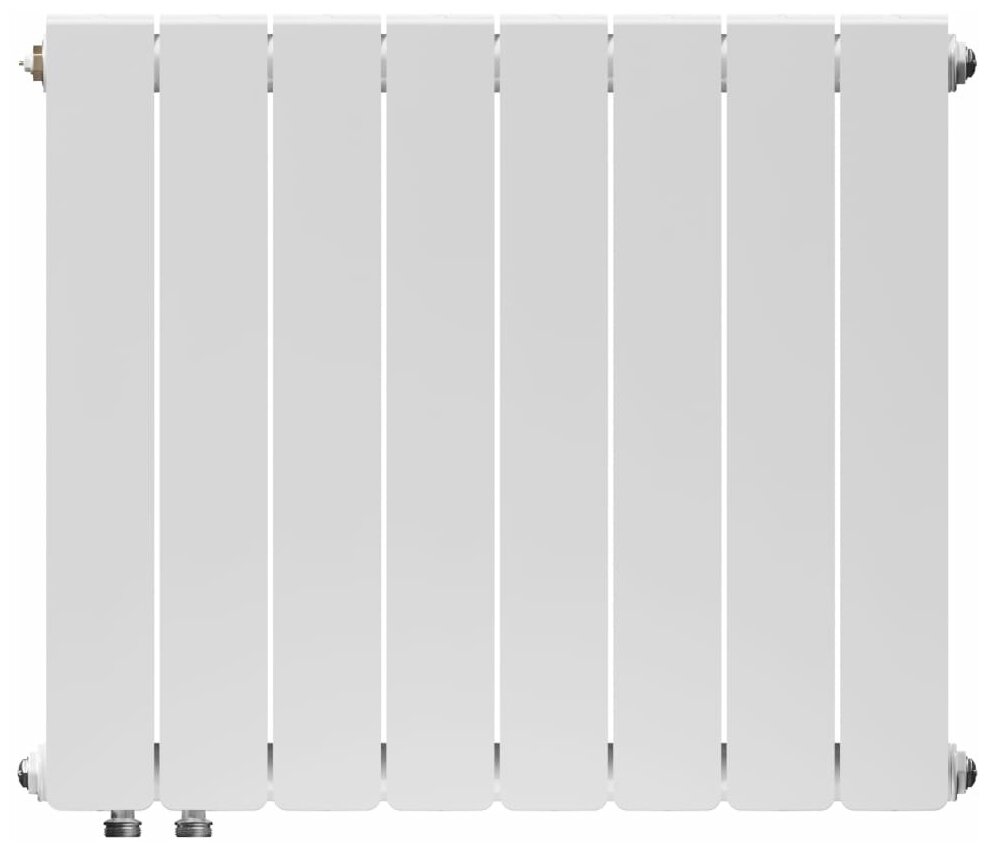 Радиатор Equation 500/90, 8 секций, двухсторонний, нижнее подключение, биметалл