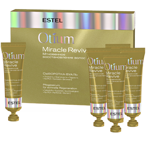 ESTEL OTIUM MIRACLE REVIVE Сыворотка-вуаль для волос Мгновенное восстановление, 23 мл, 5 шт., ампулы