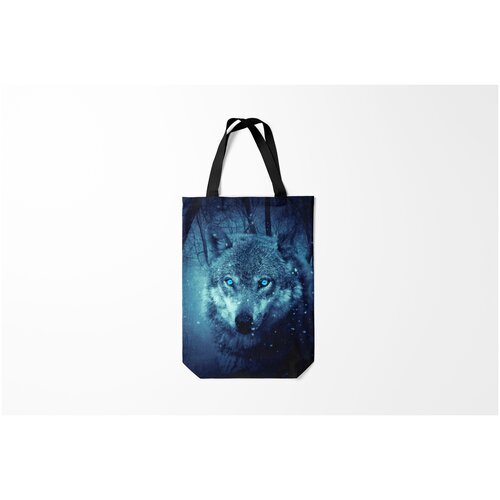 фото Сумка-шоппер / 31х42 см / звери / волки волк burnettie