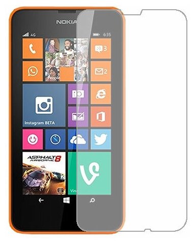 Nokia Lumia 635 защитный экран Гидрогель Прозрачный (Силикон) 1 штука