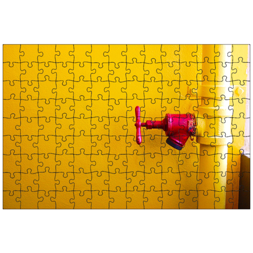 фото Магнитный пазл 27x18см."трубка, красный, вода" на холодильник lotsprints