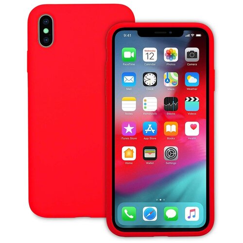 фото Чехол накладка orangestereo для apple iphone xs max силикон soft-touch красный orange stereo