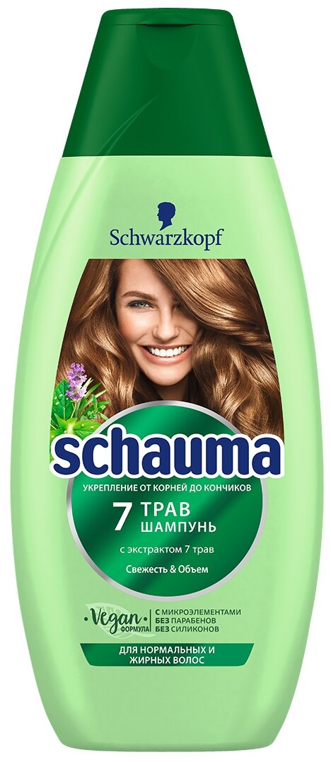 Шампунь для волос Schauma 7 Трав, п/б, 360мл
