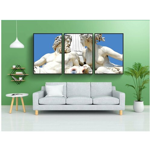 фото Набор модулных постеров для интерьера "скульптура, греческий, статуя" 60x90 см. в тубусе, без рамки lotsprints