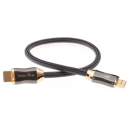 Кабель Telecom HDMI - HDMI (TCG300), 0.5 м, черный кабель hdmi 0 5м telecom tcg300 0 5m круглый черный