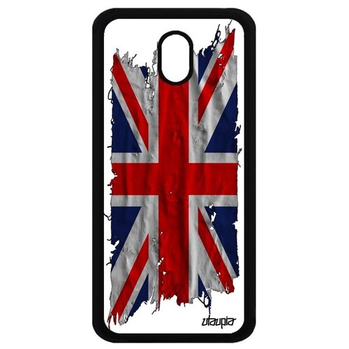 фото Стильный чехол на мобильный // galaxy j3 2017 // "флаг английский на ткани" дизайн стиль, utaupia, белый