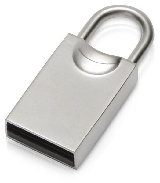 USB-флешка 2.0 на 16 Гб Lock, серебристый