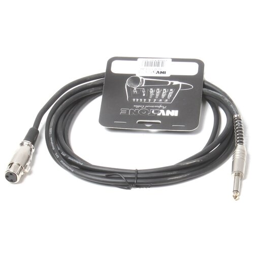Микрофонный кабель Invotone XLR-Jack (моно) Invotone ACM1003/BK (3 метра) invotone aci1001 bk инструментальный кабель 6 3 джек моно