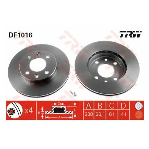 фото Тормозной диск trw df1016