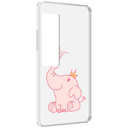 Чехол MyPads слоник-принц детский для Meizu Pro 7 Plus задняя-панель-накладка-бампер