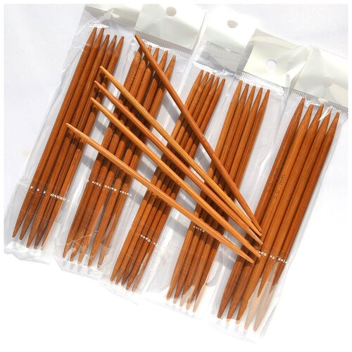 Lets make Спицы чулочные бамбуковые (5 спиц) 25 см 3.75 мм