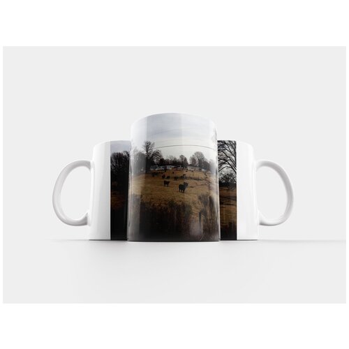 фото Кружка "сельская местность, коровы, живительный стол" 320 мл lotsprints