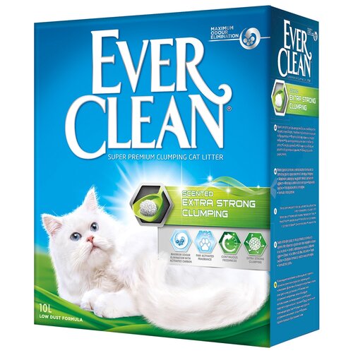 Наполнитель для кошек Ever Clean Extra Strong Clumping Scented с ароматизатором комкующийся 10 л