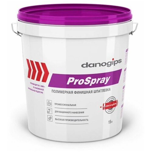 Шпатлевка готовая Danogips (Sheetrock) ProSprey машинного нанесения (25 кг/15 л)