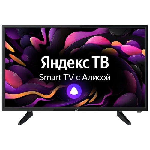 фото 32" телевизор leff 32h520t led (2020) на платформе яндекс.тв, черный