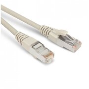 Патч-корд Hyperline F/UTP, кабель экранированный сетевой Ethernet Lan для интернета, категория 5e витой, 100% Fluke Component Tested, LSZH, 2 м, серый