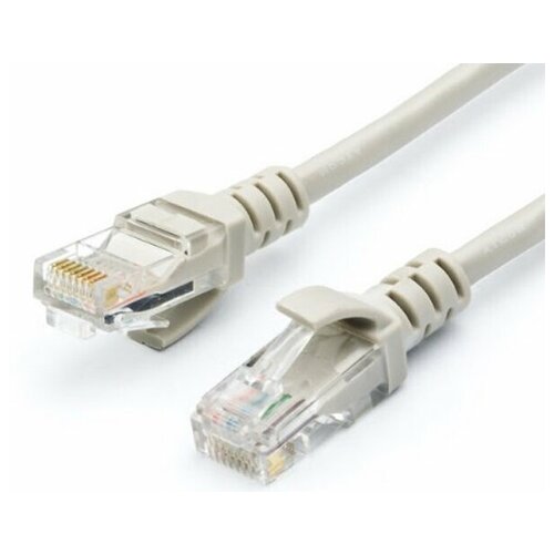 Сетевой кабель ATcom RJ45 CAT-5e UTP 0.5m Grey АТ9159 сетевой кабель atcom rj45 cat 5e utp 25m grey ат9171