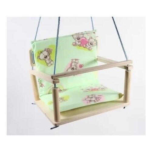 Купить Качели деревянные подвесные с подушкой / качели детские / качели для детских площадок / качели дачные, без бренда