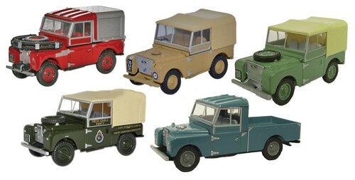 Набор из 5 моделей Land Rover Series I Collection, Scale 1:76