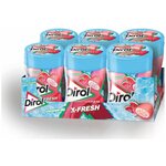 Жевательная резинка Dirol X-Fresh Арбузный Лед, без сахара, с арбузным вкусом, 64 г х 6 шт - изображение