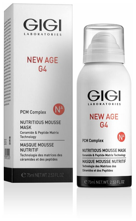 GIGI Маска-мусс питательная, экспресс-увлажнение NEW AGE G4 Nutritious Mousse Mask, 75 мл