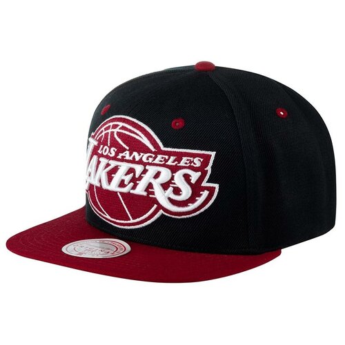 Бейсболка Mitchell & Ness, размер OneSize, черный бейсболка с прямым козырьком mitchell ness hhss2976 lalyypppblck los angeles lakers nba размер one