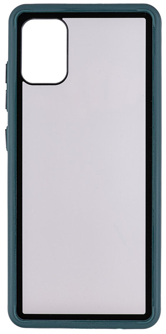 Чехол дизайнерский для Samsung Galaxy A51. Темно-зеленая рамка.