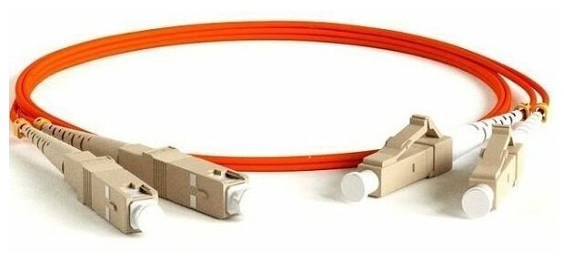 Патч-корд оптический (optic patch cord) SC/UPC-LC/UPC многомодовый MM (50/125 мкм) duplex 0.5 м