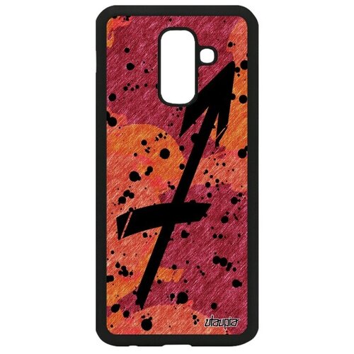 фото Красивый чехол на телефон // galaxy a6 plus 2018 // "знак зодиака стрелец" созвездие астрологический, utaupia, оранжевый