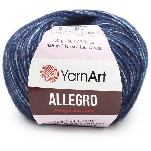 Пряжа для вязания YarnArt 'Allegro' 50гр 145м (13% шерсть, 41% полиамид, 46% акрил) (721 джинсовый меланж), 10 мотков