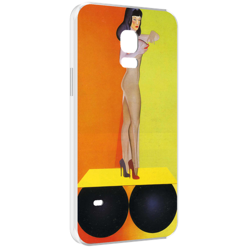 Чехол MyPads девушка на шарах женский для Samsung Galaxy S5 mini задняя-панель-накладка-бампер