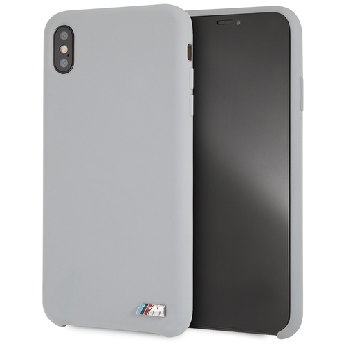 фото Силиконовый чехол-накладка для iphone xs max bmw m-collection liquid silicone hard tpu, серый (bmhci65msilgr)