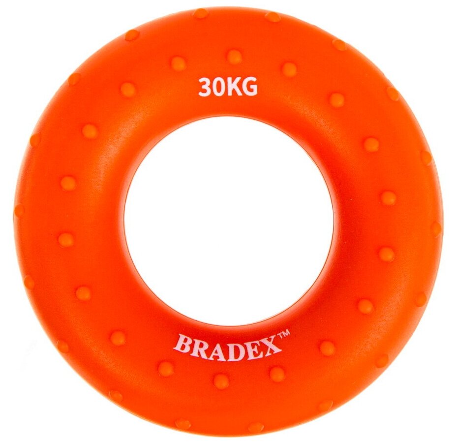 Кистевой эспандер 30 кг, Bradex (эспандеры и кистевые тренажеры, круглый, массажный, оранжевый, SF 0571)